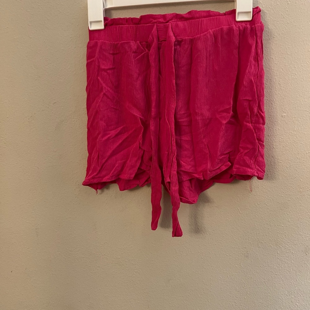 H&M Pink High Waist Shorts with Relaxed Fit